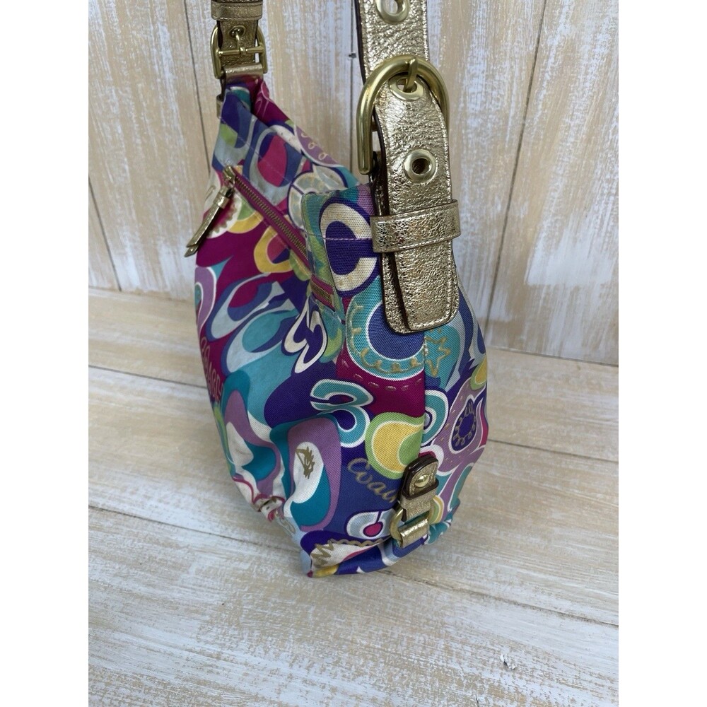 Coach Poppy Collection Signature Graffiti 1941 Cross Body Bag Colorful *read - Picture 10 of 16